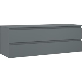 MEXEN/S - Orio kúpeľňová skrinka pod umývadlo 140 cm s doskou, 2 zásuvky, grafit mat 91A10-14047-2-BFFC66