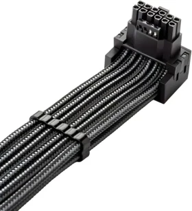 CableMod C-Series Pre carbon / PCIe napájací kábel / 90 ° / 16-pin na 4X 8-pin / Variant A (CM-PCSR-16P4-RAN60KC-5PK-R-SS)
