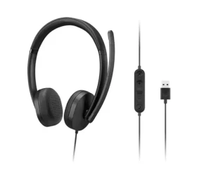Lenovo USB-A Wired Stereo Headset Gen 2 čierna / Slúchadlá s mikrofónom / USB-A / stereofónne (4XD1P83425)