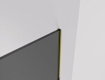 CERANO - Sprchová zástena Walk-in Crystal TL/P - 8 mm - bezvzperový systém - zlatá, grafitové sklo - 90x90x200 CER-8050BD5619