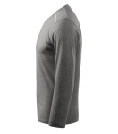 Tričko s dlhým rukávom unisex tmavo sivé 3XL
