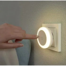 HAMA Touch Switch biela / Nočné svetlo / dotykové ovládanie / do zásuvky 230V / teplé svetlo