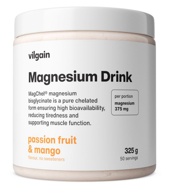 Vilgain Magnesium Drink – 3× mango a marakuja bez sladidiel 325 g