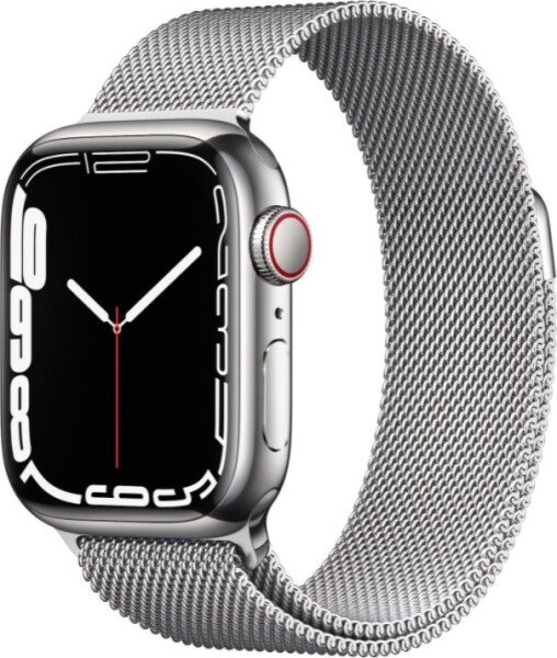 Apple Watch 7 GPS + Cellular 45mm strieborný (MKJW3WB/A)