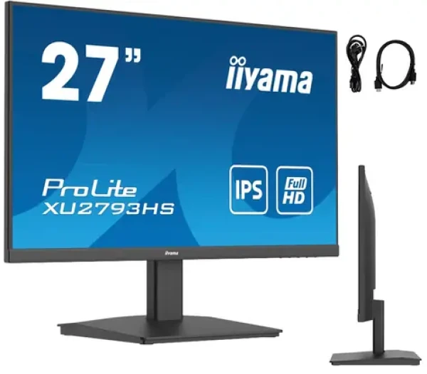 27" IIYAMA ProLite XU2793HS-B7 čierna / IPS / 1920x1080 / 16:9 / 1ms / 1300:1 / 300cd / repro / HDMI / DP (XU2793HS-B7)