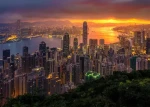 ENJOY Puzzle Hongkong za úsvitu /1000 dielikov/ od 14 rokov