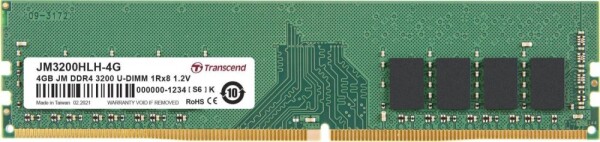 Transcend JetRam, DDR4, 4 GB, 3200MHz, CL22 (JM3200HLH-4G)