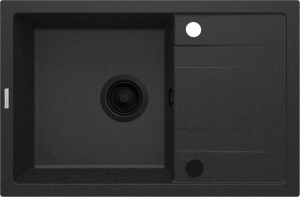 DEANTE DEANTE - Corio metal grafit Granitový drez, 1-miska s odkvapkávačom ZRC_G113