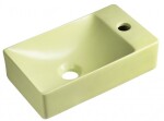 SAPHO - MARGITHA keramické umývadlo 38x22cm, otvor pre batériu vpravo, pistáciová MGT38223