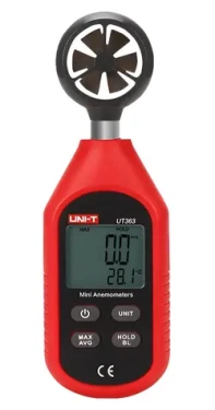 UNI-T UT363 / Anemometer / rýchlosť vetra 0-30 m/s / teplota -10 až 50 °C / MAX/ AVG (UT363)