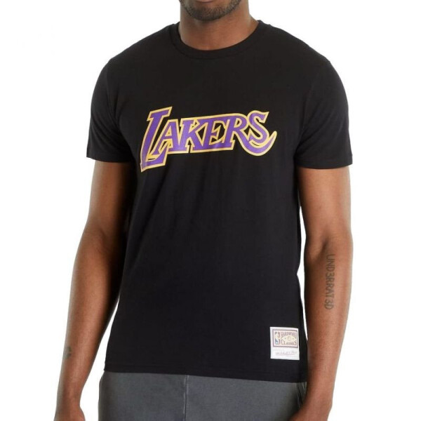 Mitchell Ness Tričko logom tímu NBA Los Angeles Lakers BMTRINTL1051-LALBLCK