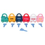 Mamido Vzdelávací farebný vláčik so zámkami a kľúčikmi