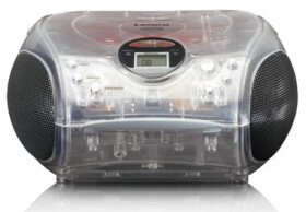 Lenco SCD-24 transparentné / FM rádio / CD prehrávač / 2x2W / 3.5mm jack (SCD24TRANS)