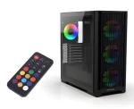 INCA Empousa čierna / Mid-Tower / ATX / 1x USB 3.0 2x USB 2.0 / 2x 3,5 "+ 3x 2,5" / tvrdené sklo (EMG-15XB)