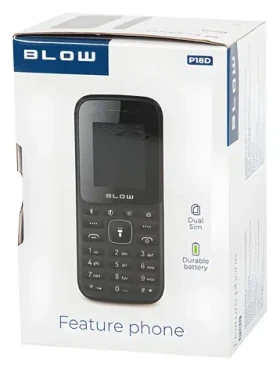 Blow P18D čierna / Tlačidlový telefón / Dual SIM / 4,4” displej / FM rádio / Bluetooth (75-031#)