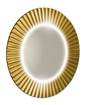 SAPHO - PRIDE STRIP guľaté zrkadlo s LED osvetlením v ráme, priemer 75cm, zlato PD750