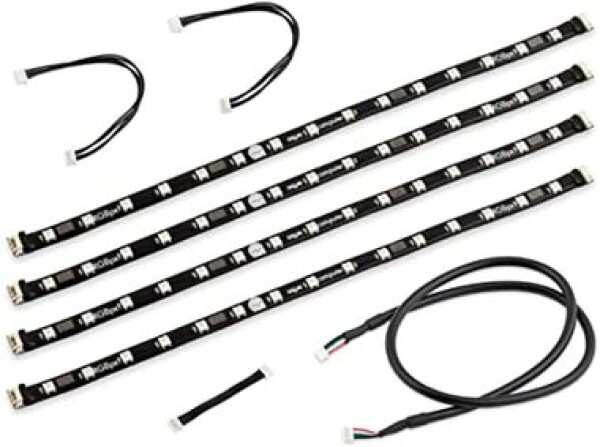 Aqua Computer RGBpx LED-Strip pre pc skrine / dĺžka 4x32cm / šírka 10mm / 60x adries LED / pre D5 NEXT alebo Quadro, Octo (53271)