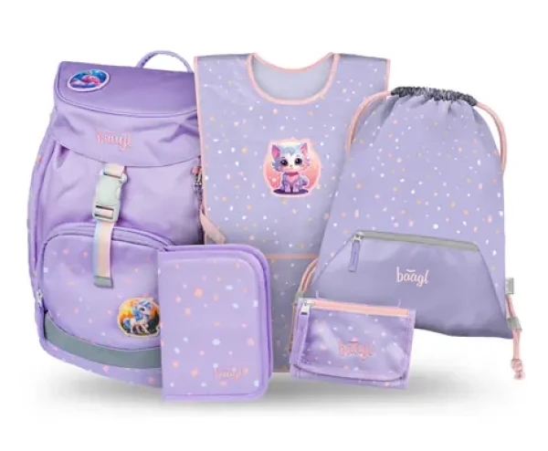 BAAGL SET 5 Airy Maznáčikovia: batoh, peračník, sáčok, zástera, peňaženka (A-36563)