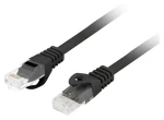 Lanberg Cat6 čierna / Patch kábel / UTP / 2 m / LSZH / CU / Fluke Passed (PCU6-10CU-0200-BK)