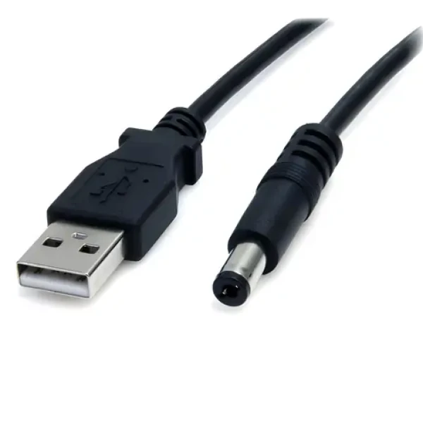 StarTech napájací kábel USB na Barrel Type M čierna / Napájací kábel / 5 mm / 0,9 m (USB2TYPEM)