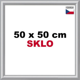 BFHM Plastový rám na puzzle 50x50cm - strieborný (sklo)