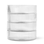 Ferm Living Jedálenská misa Ripple číra 12 cm 4 ks