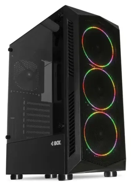 Ibox LUPUS 27 čierna / Skriňa PC / Midi Tower / ATX, micro ATX / tvrdené sklo / RGB (OLU27)