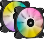 Corsair iCUE SP140 Elite RGB PWM 140mm 2pack + RGB ovládač čierna / PWM / 140mm / 1200RPM / 26.8 dB / 68.1 CFM / ARGB LED (CO-9050111-WW)