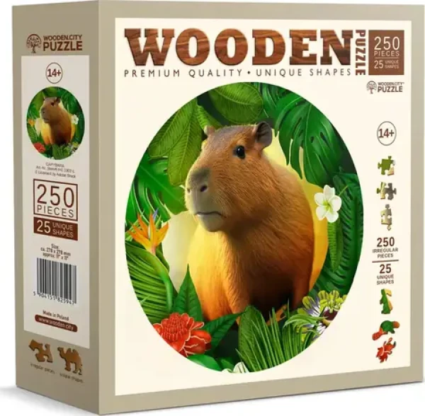 Wooden City Drevené puzzle Kapybara 250 dielikov