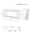 BESCO - Asymetrická vaňa INTIMA - Nožičky k vani - Bez nožičiek, Rozmer vane - 150 × 85 cm, Spôsob prevedenia - Pravé VANINTI15P
