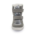Detské zimné topánky s kožušinou POLARFOX, 2 suché zipsy, BUGGA, B00172-10, čierna - 28