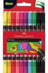 Faber-Castell Fixy Neon obojstranné - 10 farieb (151177)