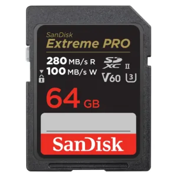 SanDisk SDXC Extreme Pro 64 GB / Pamäťová karta / UHS-II / U3 / V60 / 280 MB/s (SDSDXEP-064G-GN4IN)