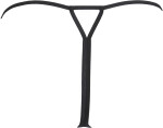 Dámske erotické otvorené tangá V-9818 Black - Axami L-40 černá