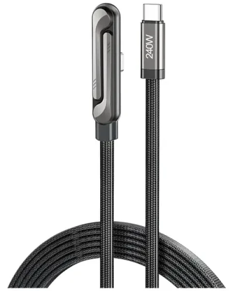 AWEI CM-12C čierna / Kábel so stojanom / USB-C - USB-C (CM-12C)