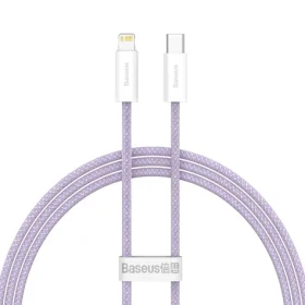 Baseus CALD000005 Kábel USB-C (M) - Lightning (M) 1 m fialová / 20W (CALD000005)