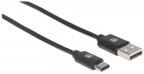 Manhattan kábel Hi-Speed USB-C samec gt; USB 2.0 samec 2m / čierna (354929)