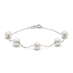 AURA Strieborný dámsky náramok s pravými perlami Kyoto Pearl TKKP028C