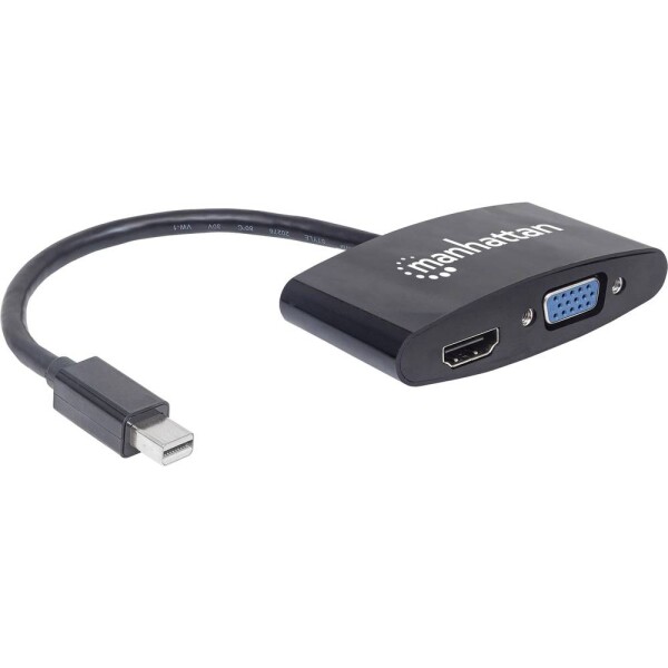 Manhattan 152709 DisplayPort / VGA / HDMI adaptér [1x mini DisplayPort zástrčka - 1x VGA zásuvka, HDMI zásuvka] čierna 16.00 cm; 152709