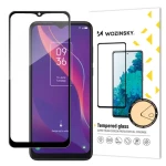 Wozinsky Tvrdené sklo pre TCL 306 čierne / Ochranné sklo / Full Glue / Case Friendly