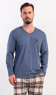 Pánske dlhé pyžamo Paul hnědá XXL