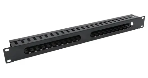 Xtendlan 1U 4,0×4,5cm / Vyväzovací panel / Celokovový s krytom / 19" rack (CMP1USTEEL-C)