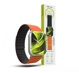 Mobile Origin Magnetic Watch Strap II remienok pre Apple Watch 49mm/46mm/45mm/44mm oranžová/čierna (AWMS-02-ORG-BLK)