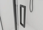 CERANO - Sprchovací kút Porte Ľ/P - 8 mm - čierna matná, transparentné sklo - 80x100x195 - otočný CER-413570