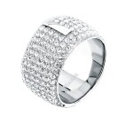 Trussardi Neprehliadnuteľný dámsky prsteň s kryštálmi T-Round TJAYF1801 52 mm