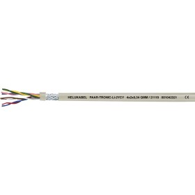 HELU 21111-1000 dátový kábel Li2YCY 2 x 2 x 0.22 mm² sivá 1000 m; 21111-1000