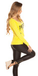 Trendy KouCla v-sweater with Zip "PERVERT" Einheitsgroesse