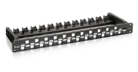 Equip 19" UTP čierna / Patch panel / 24x Keystone / 1U / LSA-110 (769225)