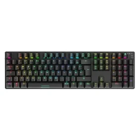 Sharkoon Skiller SGK36W čierna / herná bezdrôtová klávesnica / mechanická / Huano Red / 2.4GHz / USB-C / DE Layout (4044951040483)