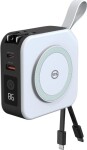 Mobile Origin Powerbank 10 000mAh and Travel Charger, Lightning and USB-C cable, white